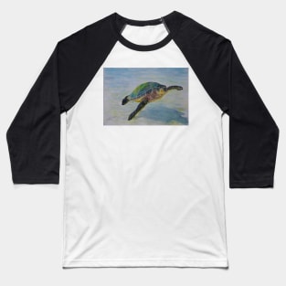 Green Sea Turtle Baseball T-Shirt